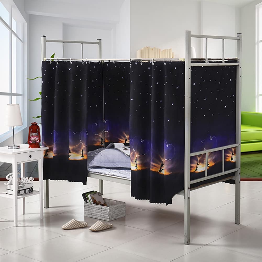 Dormitory Bunk Bed Curtains - Dustproof Ventilation Blackout Cloth Mosquito Nets Shading Nets - Single Bed Tent Curtain Bed Canopy - College Students Dorm Sleep Privacy - Blackout Curtains