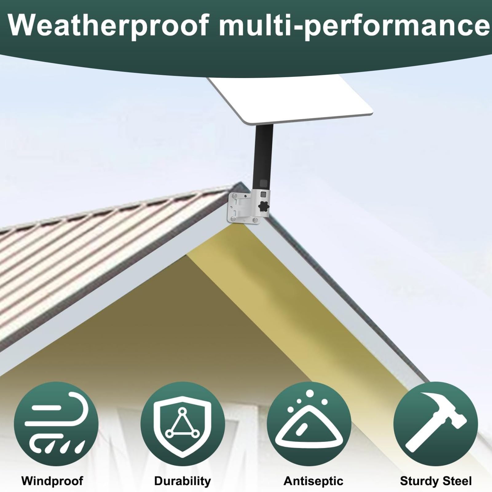 Ausla Pour Support Mural Court , Alliage d'aluminium, Installation Facile, Support Stable, Polyvalent Pour Antennes Extérieures et Extensions WiFi