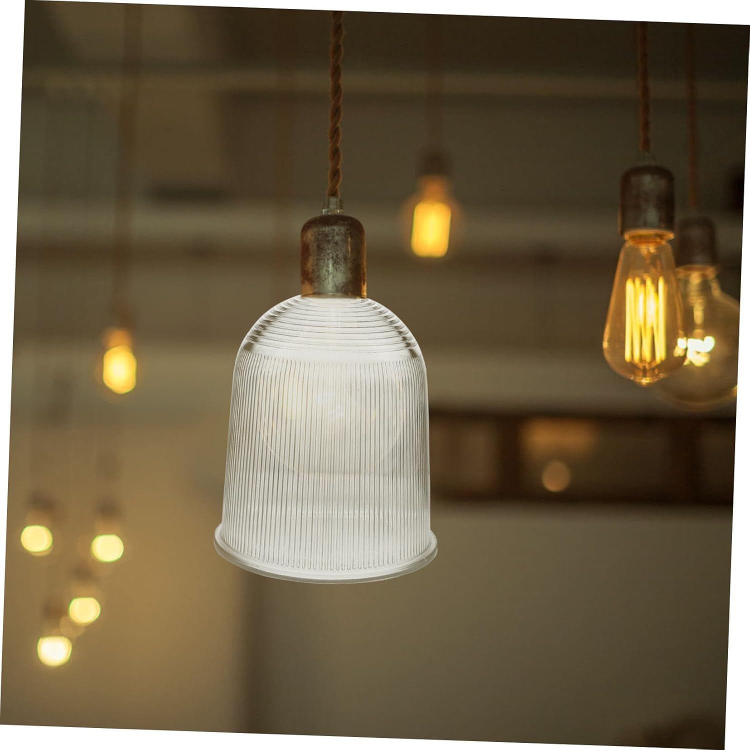 Gadpiparty 1pc Round Glass Lamp Shade Transparent Decorative Globe Light Fixture for to Use Ceiling Pendant for Bedroom and Living Room Decor