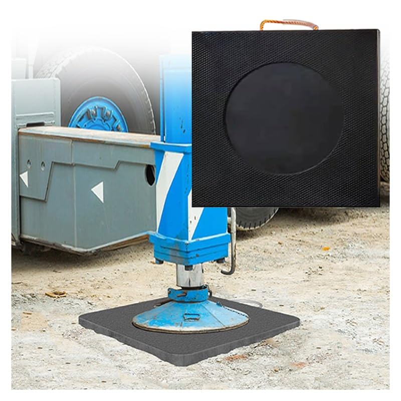 PFCDZDU Black Outrigger Pad, Stackable RV Jack Pads with Handle, Unbreakable Stabilizer Leveling Pads for Crane Trailer Service Truck Wrecker Landing Gear(11.8x11.8x1.2in(30x30x3cm))