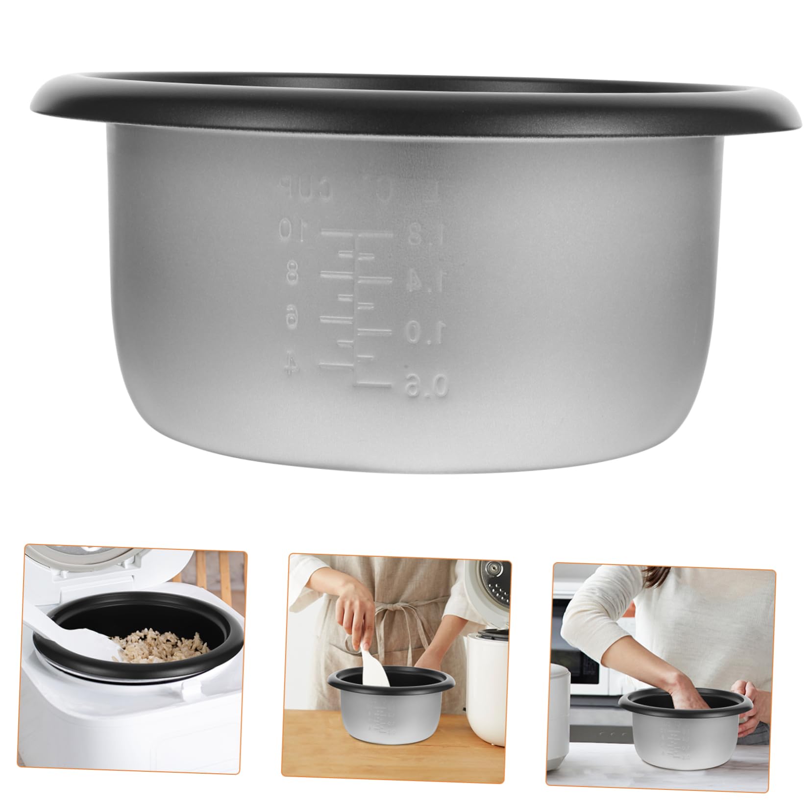 MAGICLULU Pentola Antiaderente Per Cuociriso Da 4l Pentola Sostitutiva in Di Alluminio Resistente e Facile Da Usare Accessorio Per Cucinare Per Uso