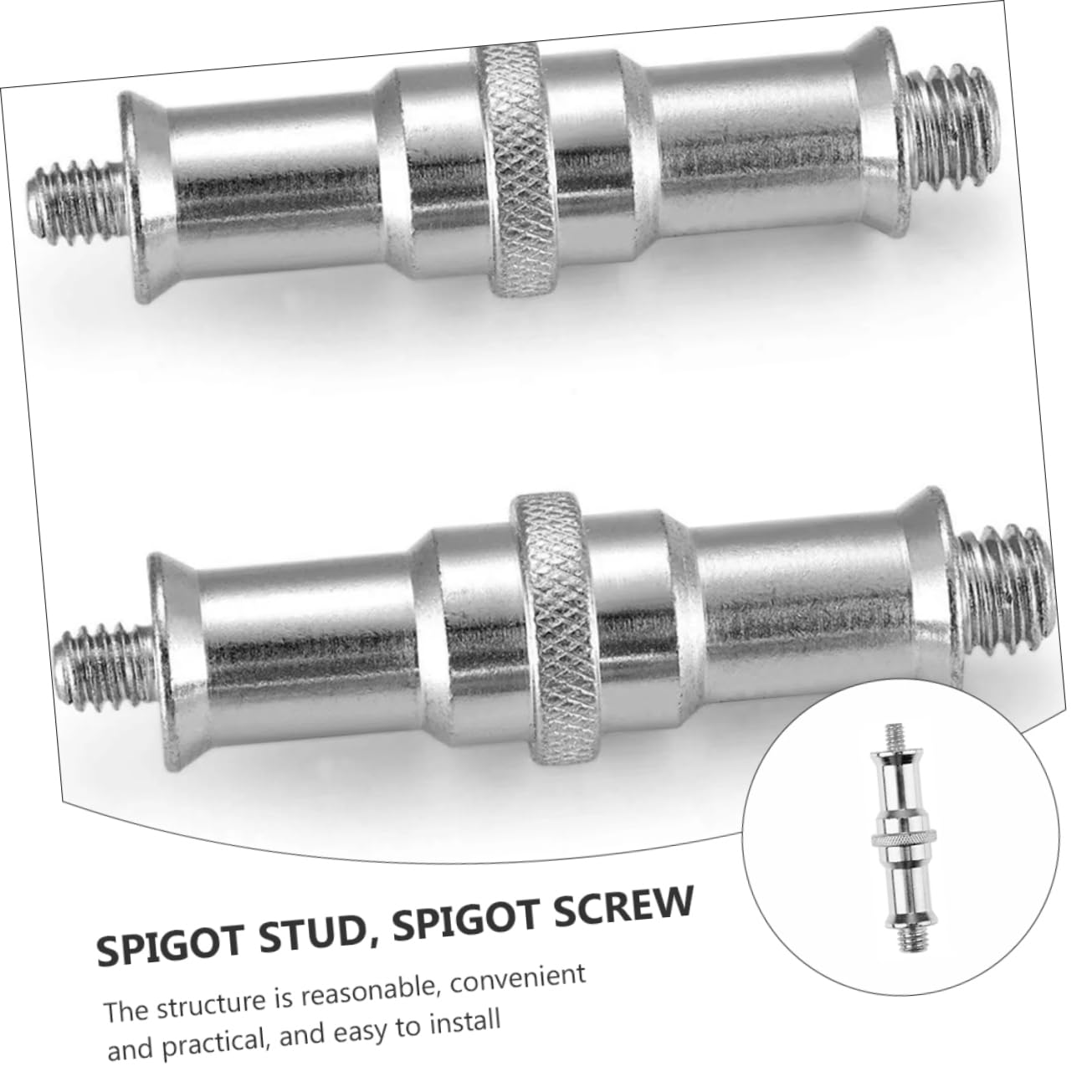 OSALADI Pcs to Threaded Screw Adapter Spigot for Flash Light Stand Fit for Camera Equipment