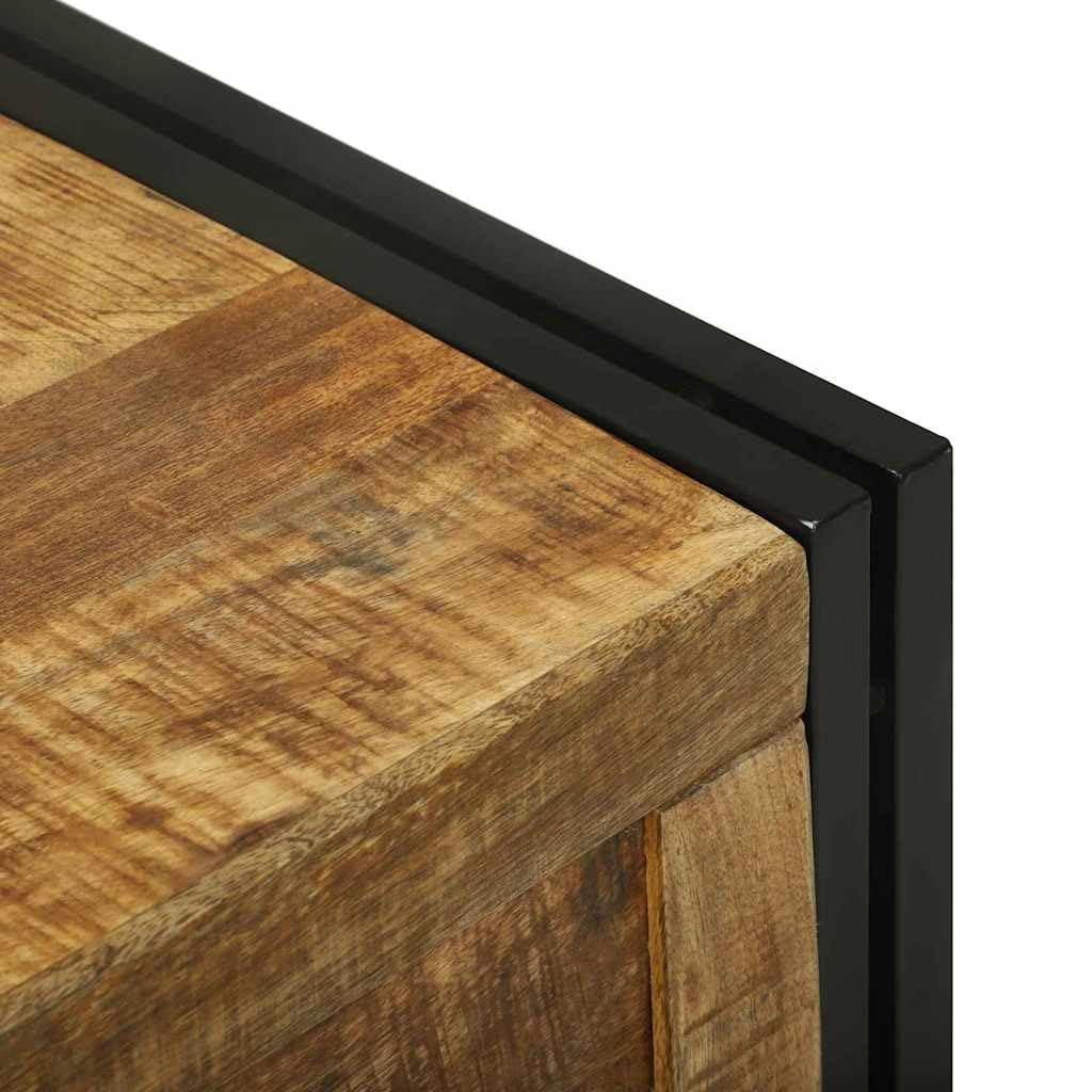 Caja de almacenamiento de 80 x 50 x 50 cm Baúl de madera de mango y hierro