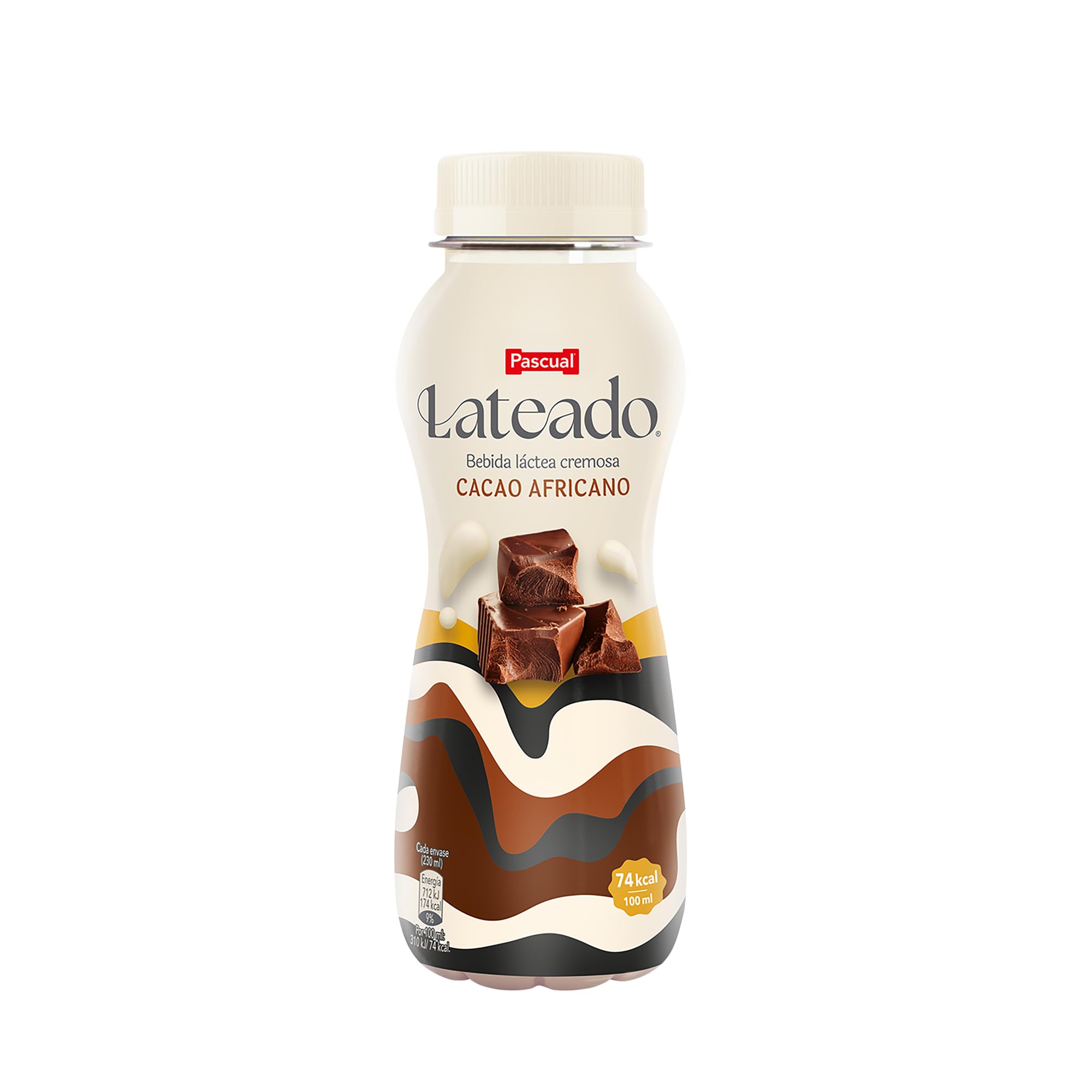 Pascual Lateado Batido de Chocolate con Cacao Africano Bebida Láctea Cremosa Caja 12 Briks 230 ml