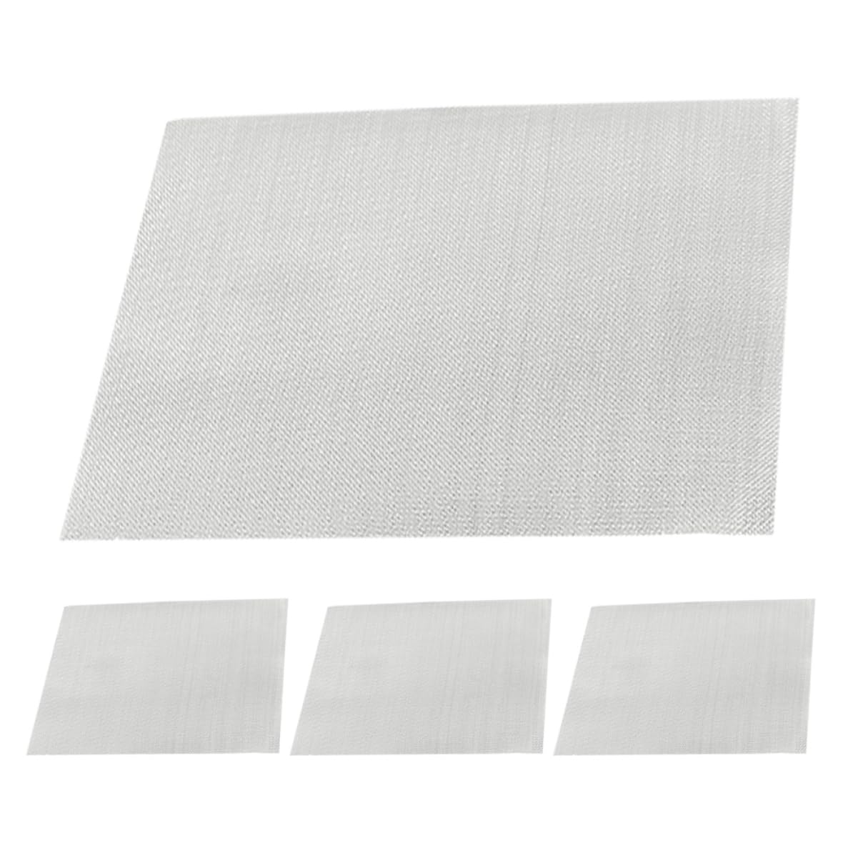 Unomor 4pcs Aluminum Wire Mesh Stainless Steel Mesh Metal Mesh Wire Mesh Screen Stainless Steel Silver