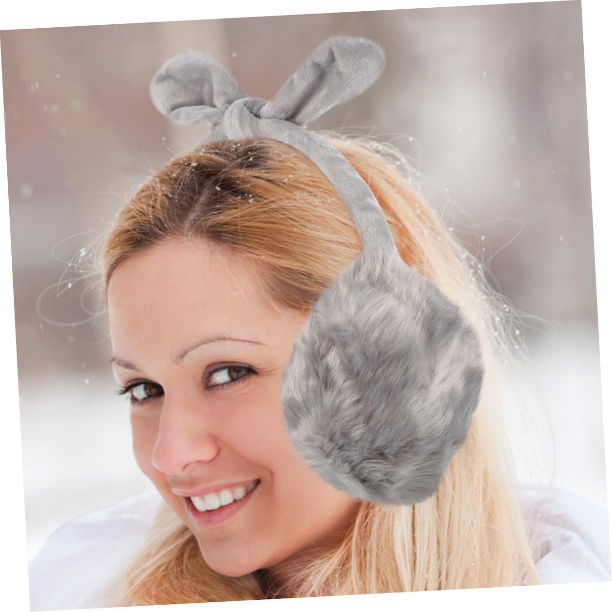 Hemobllo 2pcs Plush Thermal Ear Cover Earmuffs with Adjustable Stretch Band, Warm Winter Accessories for Women, Windproof Soft Ear Muffs for Outdoor Sports
