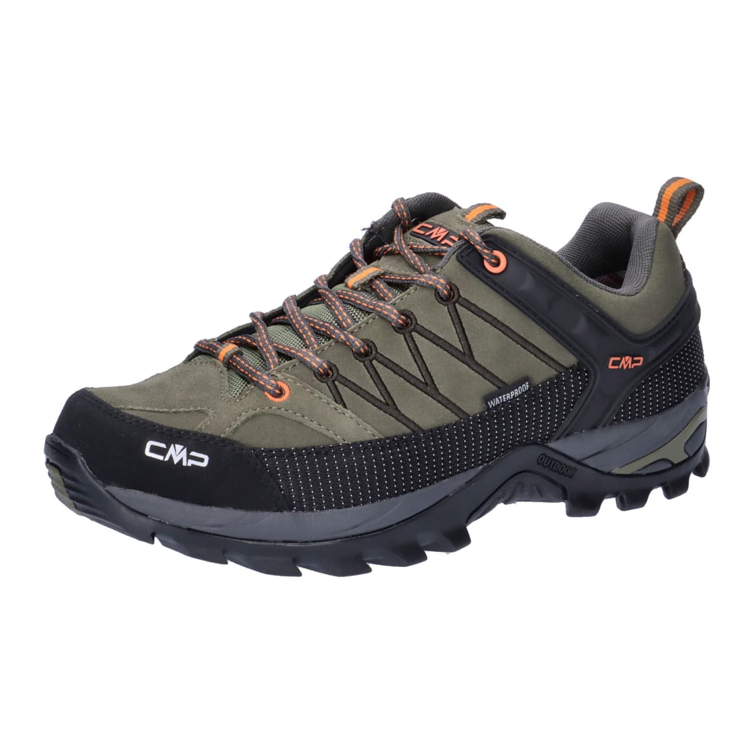 CMP Men's Rigel Low Shoes Wp Trekking Shoes, Olive Flame, 10.5 Men