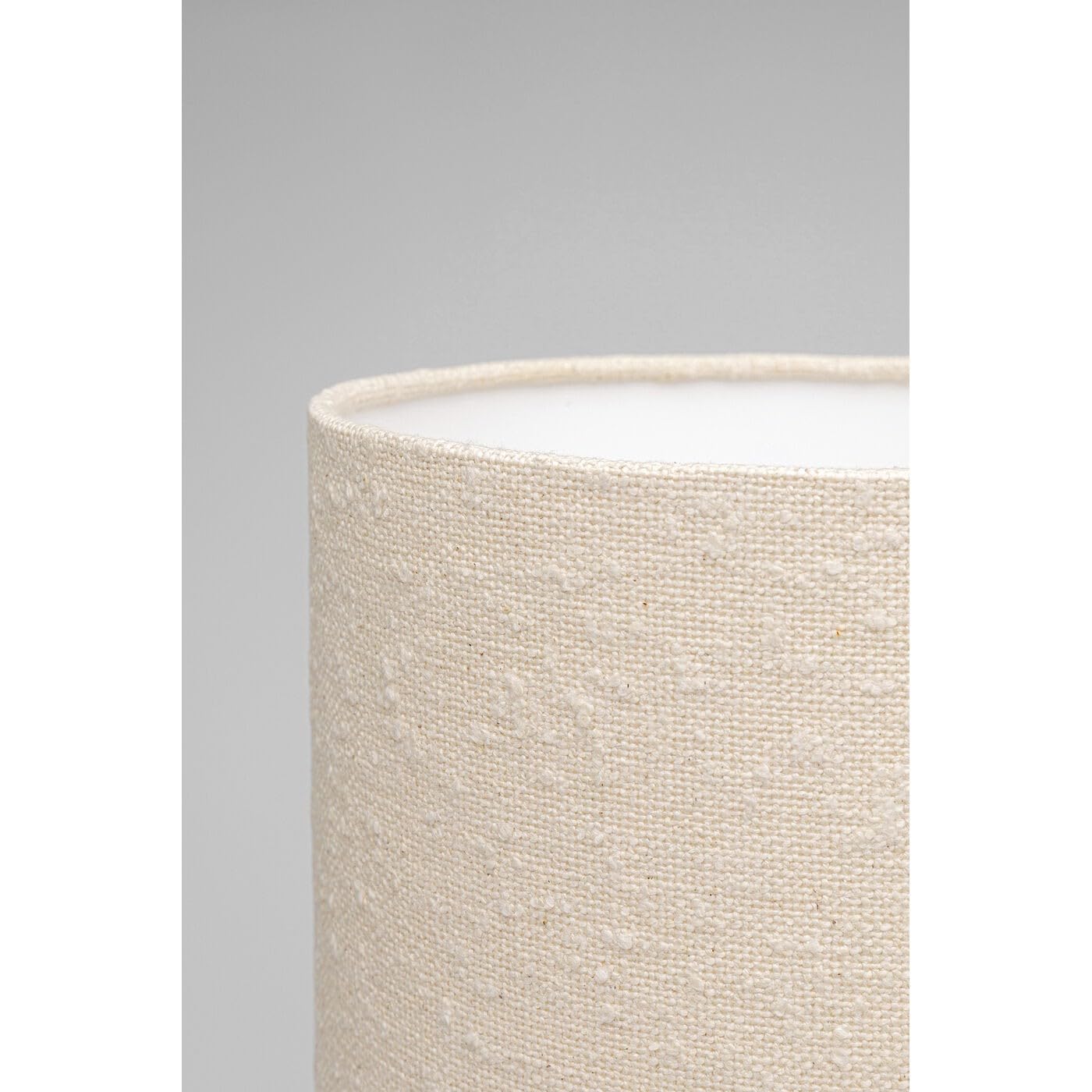 Kare Design Stehlampe Marleen Beige Boucle, 60cm Höhe, Weiß, Baumwolle, Stahl, Moderne Stehleuchte, Schlafzimmer, keine Leuchtmittel inklusive, 60x22x22 cm (HxBxT)