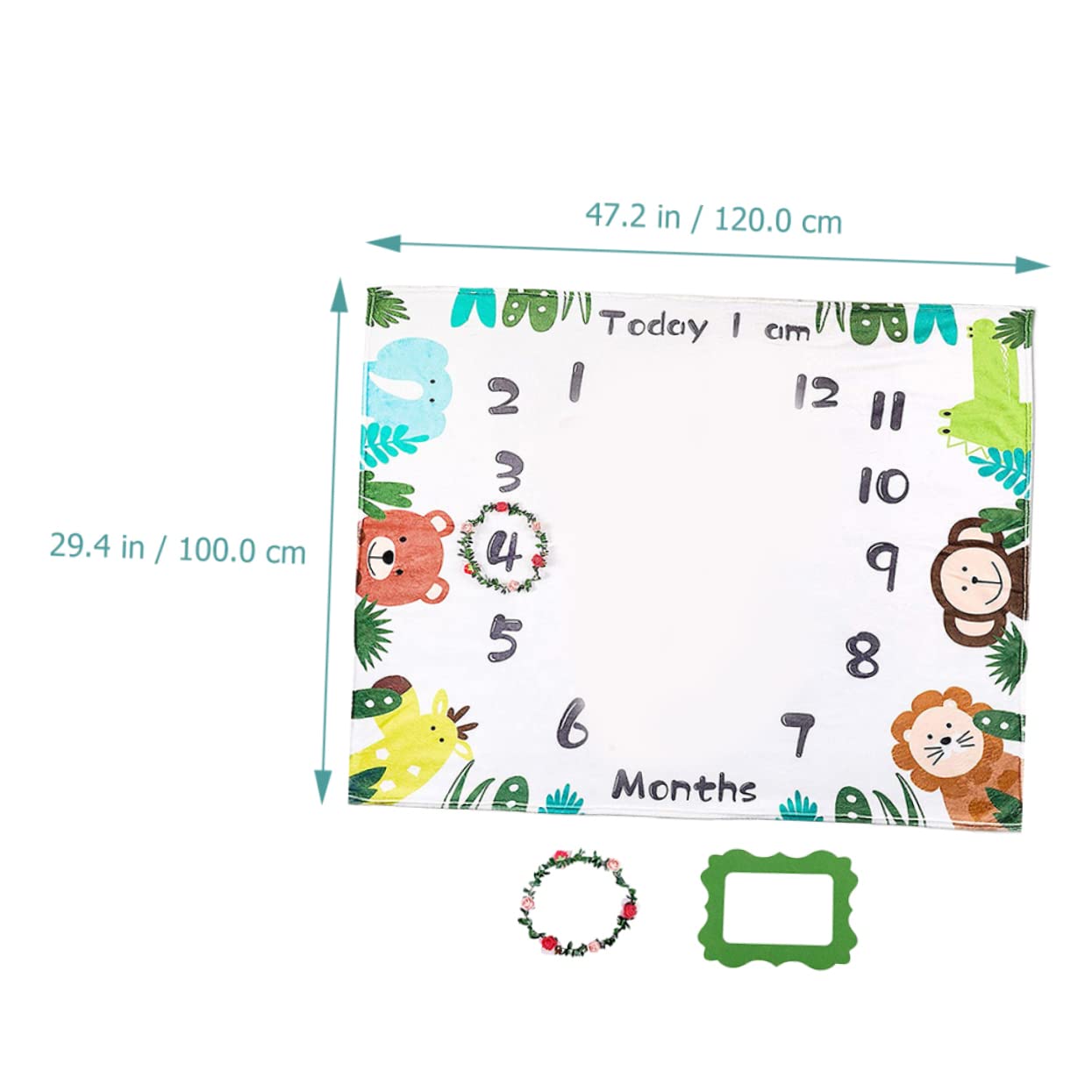 ibasenice Coperta Fotografica in Flanella per Bambino Bambina 3 Elementi per Foto Ricordo e Decorazione Cameretta
