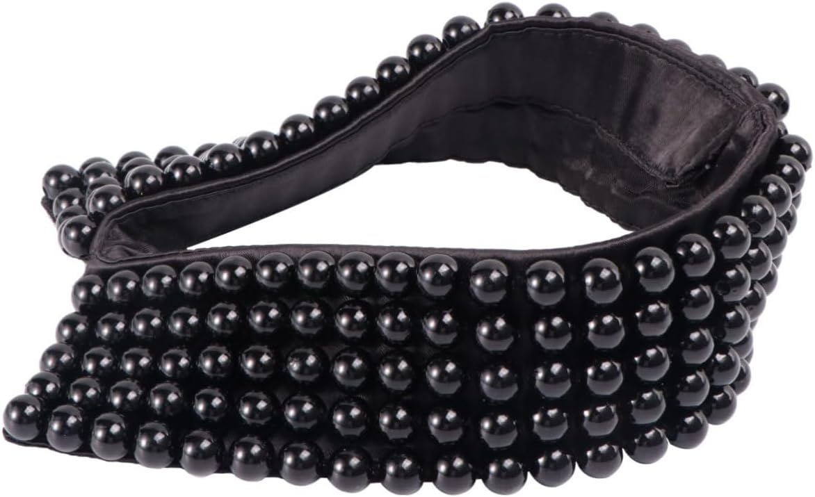 Black Pearl False Collar Polyester Fashion Accessory for Women Girl