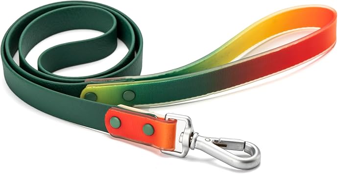 Christmas Dog Collar and Leash Set, Waterproof Dual Dog Leash with Tangle-Free Swivel, Reflective Basic Leads for Dogs and Cats, Outdoor Walking, Beach Travel, New Year Colors