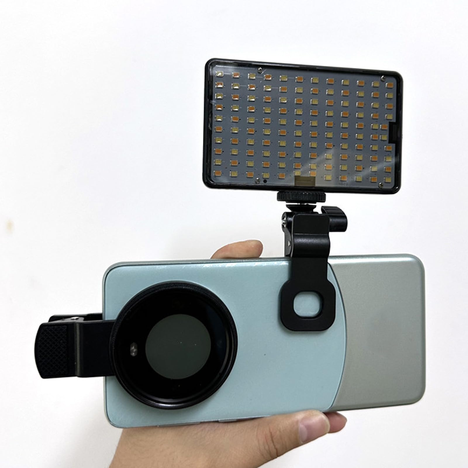 LED Tattoo Photography Video Light, 2500k-9000K CRI 95+ Portable Selfie Light, Téléphone Mobile Polarisé Lumière avec 120 Perles LED et Lentille Filtrante CPL pour Le Tatoueur