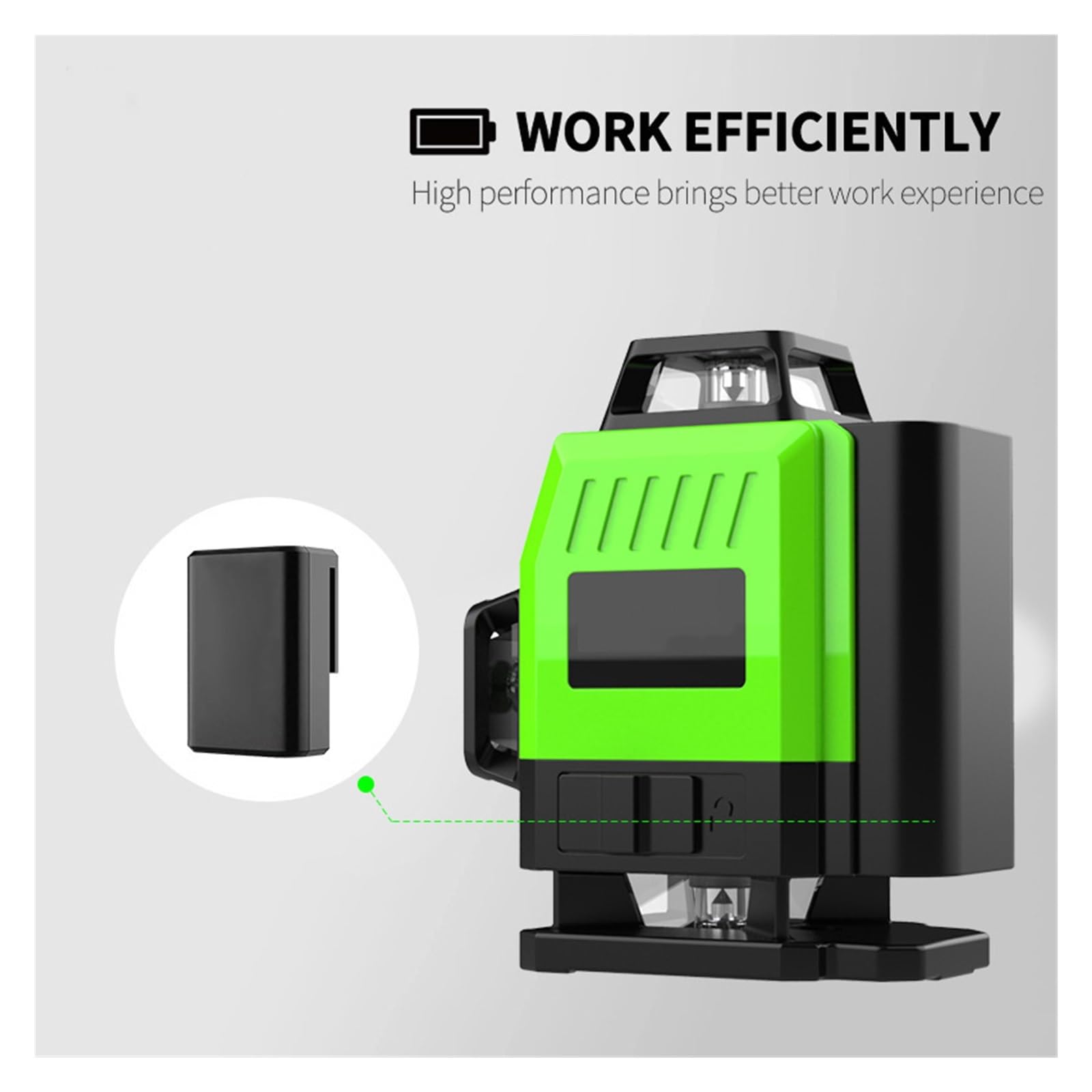 Laser, Niveau Laser 16/12 Lignes Ligne Verte Horizontale Et Verticale 360 ​​outil Professionnel Super Puissant À Nivellement Automatique,pour Menuiserie(12-line-A)