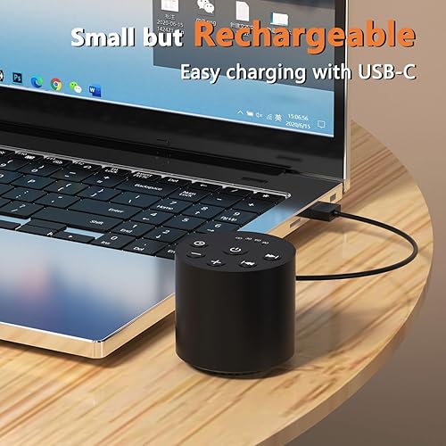 Miniatura 9 de Color Noise Sleep White Noise - Máquinas de sonido portátiles con 30 sonidos relajantes, 32 niveles de volumen, compactas, 4 opciones de