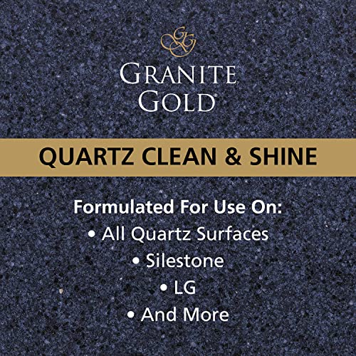 Granite Gold Quartz Clean & Shine Streak-Free Cleaner Deeps Cleans and Polishes All Quartz Surfaces Including Silestone, LG, and More, 24 Fl Oz (Pack of 1)
