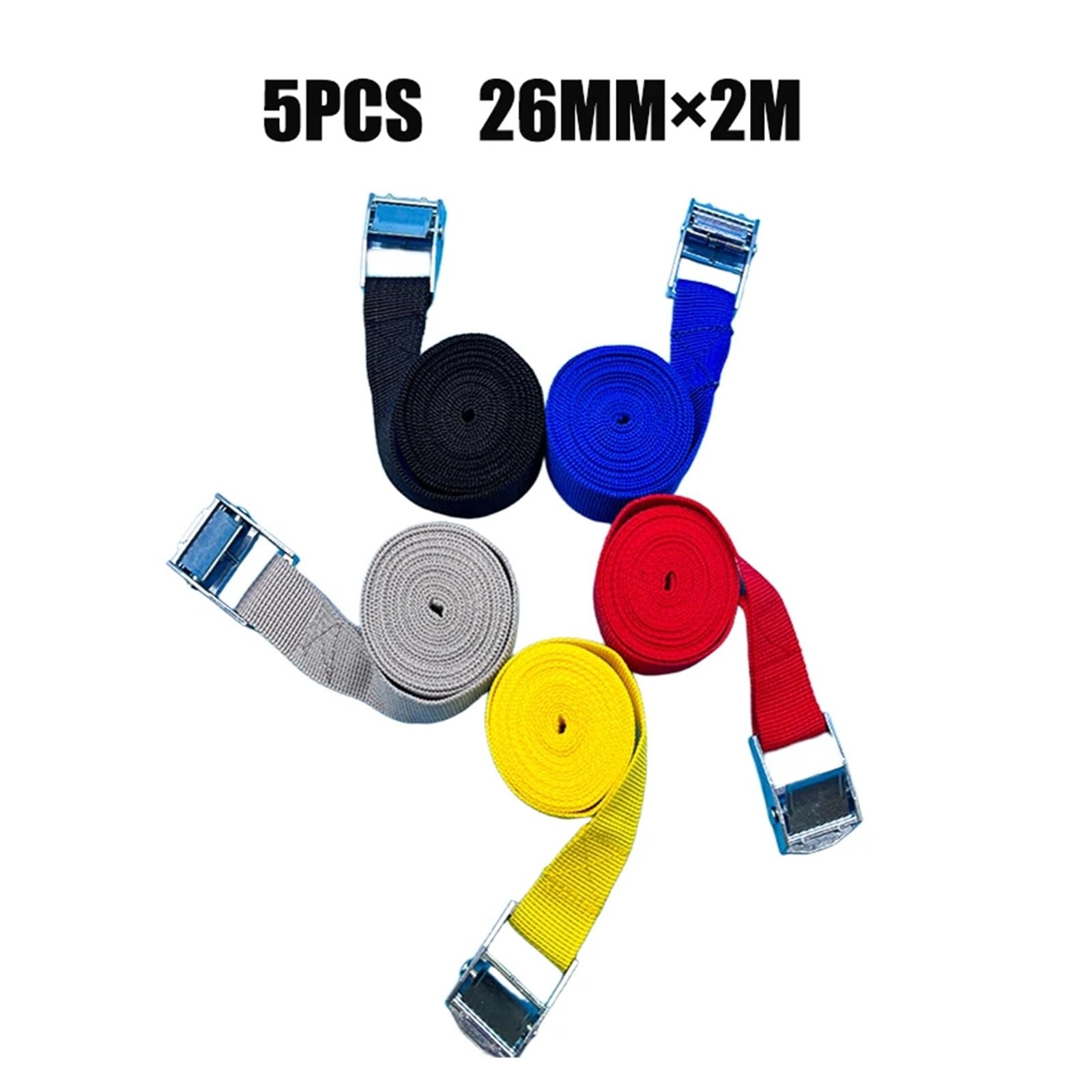 Cinghie di Fissaggio, Cinghia di fissaggio con corda di tensione da 2 m, cinghia a cricchetto resistente, cinghia di ancoraggio for bagagli da auto, cinghia di ancoraggio for carichi, lega di zinco, n