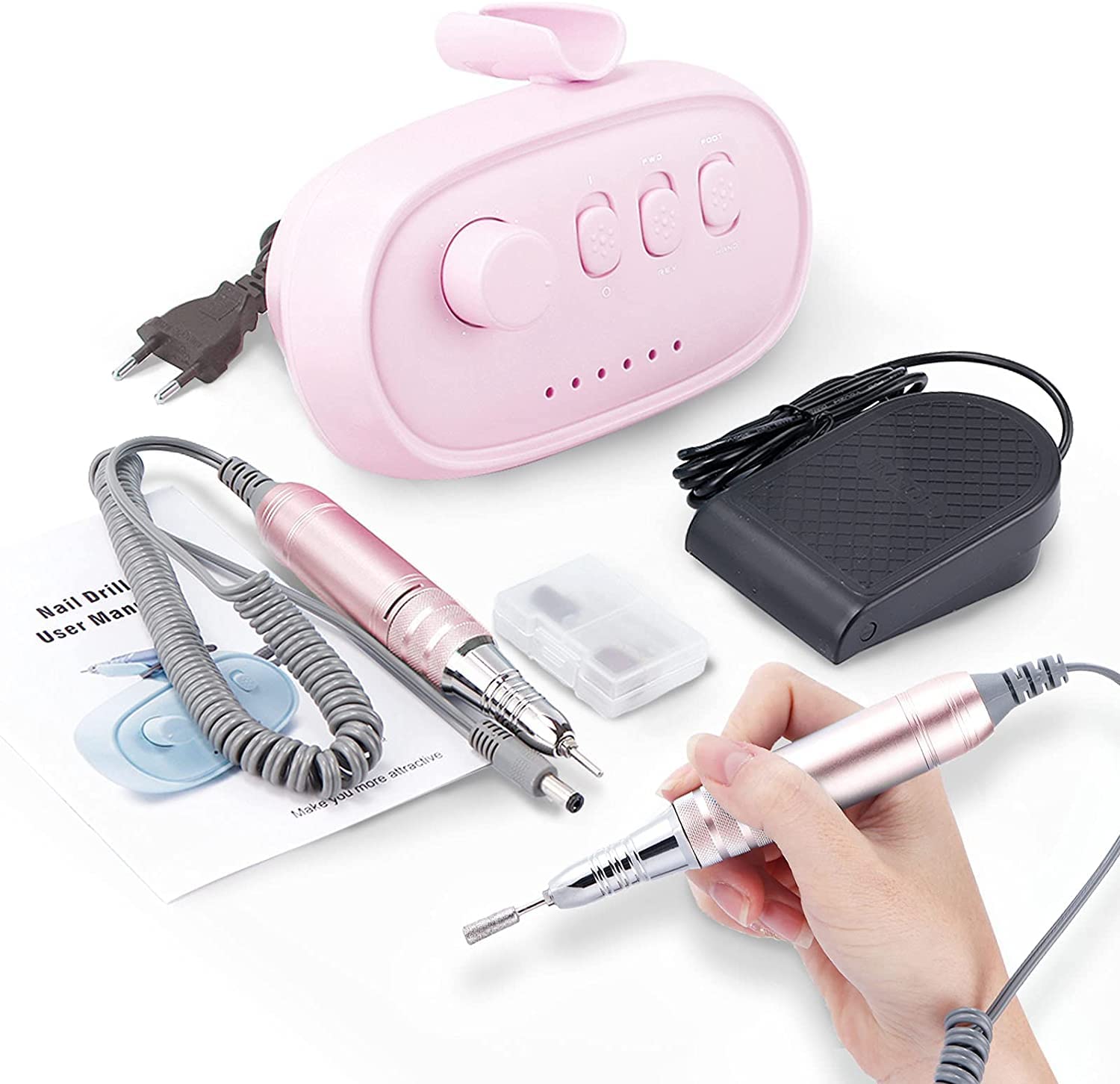 Jmd-206 nail grinder electric nail remover file multifunctional electric multi-function manicure machine Nail Drill Machine Grinder Tool Electric E-file Remove Acrylic Nail Gel Manicure Equipment