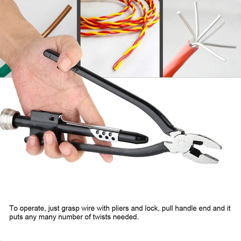 Pince à fil de fer de sécurité de 9 pouces en acier à haute teneur en carbone Twister Locking Pince à sertir rapide pince à torsion de fil de sécurité torsade de fil de sécurité avec 4 Galvanized Wire