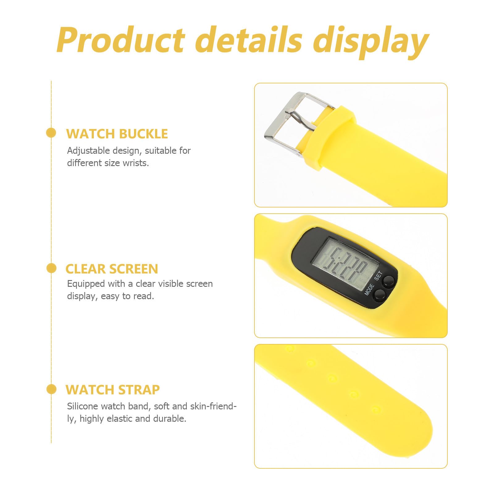 iplusmile Reloj Podómetro de Pulsera de Silicona Pequeño y Ligero Contador de Pasos Fácil de Operar Adecuado para Caminar y Hacer Ejercicio