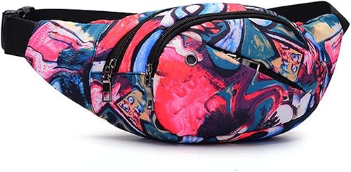 Riñoneras para mujeres y hombres, a la moda, cruzadas, con múltiples bolsillos, bonita bolsa de cadera con correa ajustable para viajes, caminar,