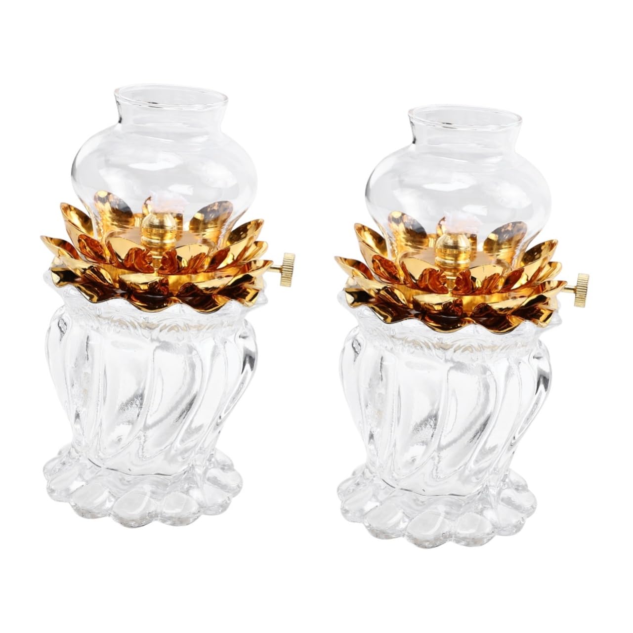 Ciieeo Butterlampe Schmelzkerzenwärmer Lampe Fackel Licht Laterne Brenner Öllampe Kamin Ghee Pilzlampe Flamme Vintage Kerzenhalter Petroleumlampe Für Zuhause Glas 2 Stück
