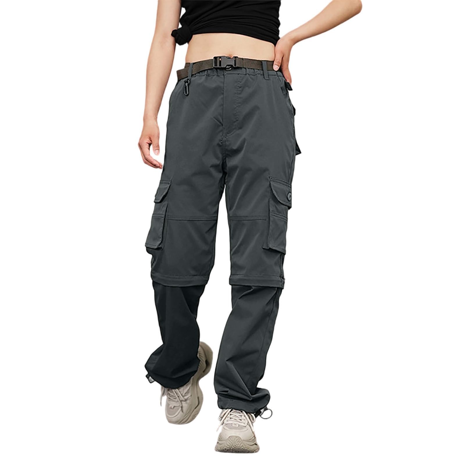 Generico Pantaloni da Trekking Donna Estivi Impermeabili Pantalone Lavoro Palazzo Protezioni Palestra Jogger Tattici Ciclisti Sportivi Cargo Sweatpants Curvy Harem Baggy