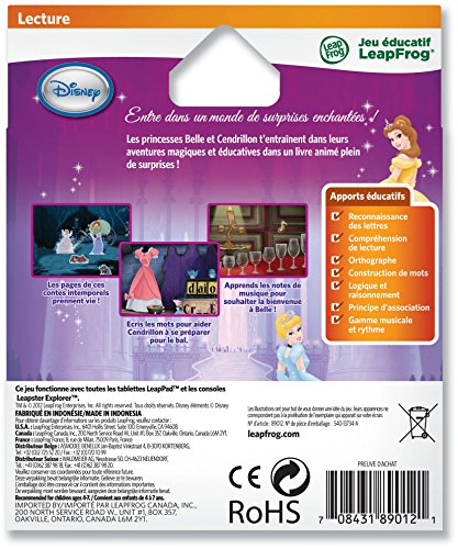 LeapFrog 89012 – Elektronisches Lernspiel – LeapPad/LeapPad 2/Leapster Explorer – Disney-Prinzessinnen (französische Version)