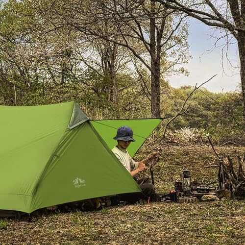 Image of Night Cat Ultralight Tent 1 Person for Professional Backpacker Hiker 2 LBS Only Lanshan Backpacking Bivvy Ground Tent Heavy Rain Waterproof Trekking Pole Not Included