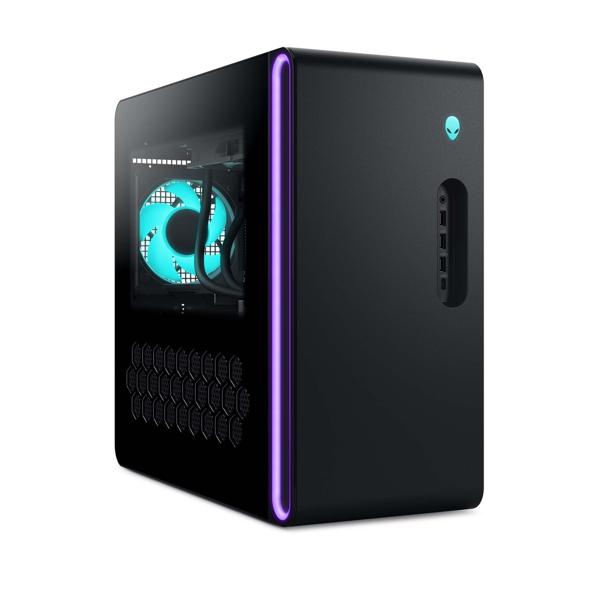 Alienware Aurora Gaming Desktop ACT1250 - Intel Core Ultra 7 265F Nvidia GeForce RTX 5060 Ti, 16GB DDR5, 1TB SSD, raffreddamento ad aria, Windows 11 Home, USB-C, pannello laterale trasparente, 500W