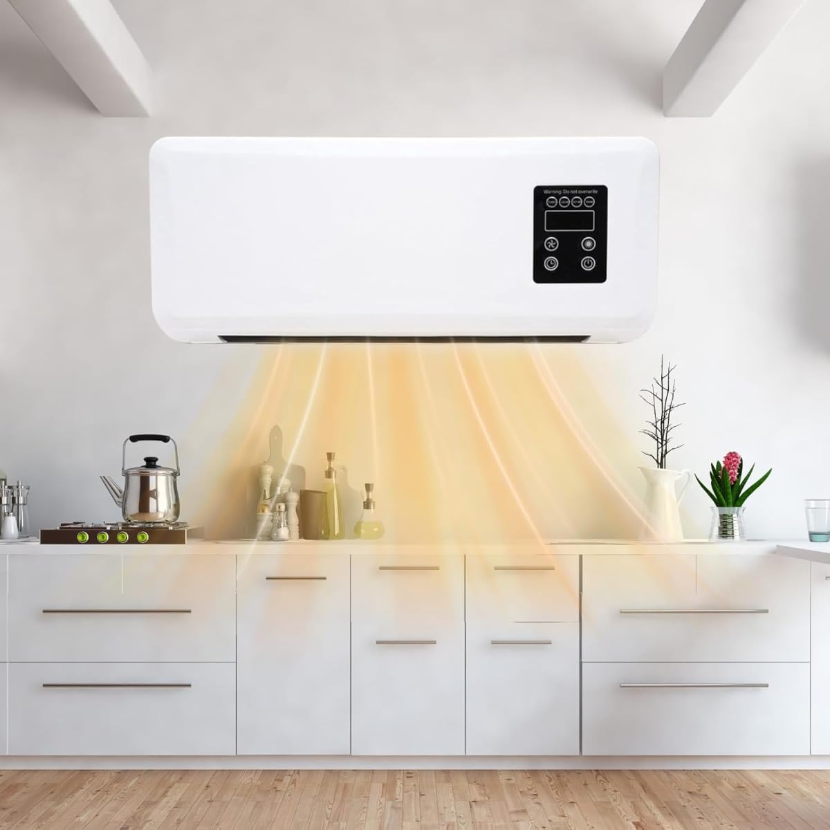 Climatizzatore Portatile Senza Condotto Senza Finestra - Condizionatore d'Aria 3-In-1 da Parete con Ventilatore Senza Pale e Telecomando - Sistema Split Facile da Installare