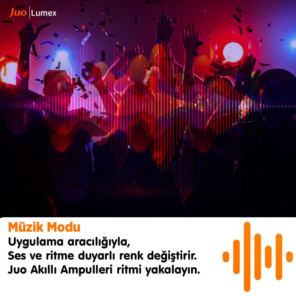 Juo Lumex Akıllı Ampul 9W RGB Wifi & Bluetooth