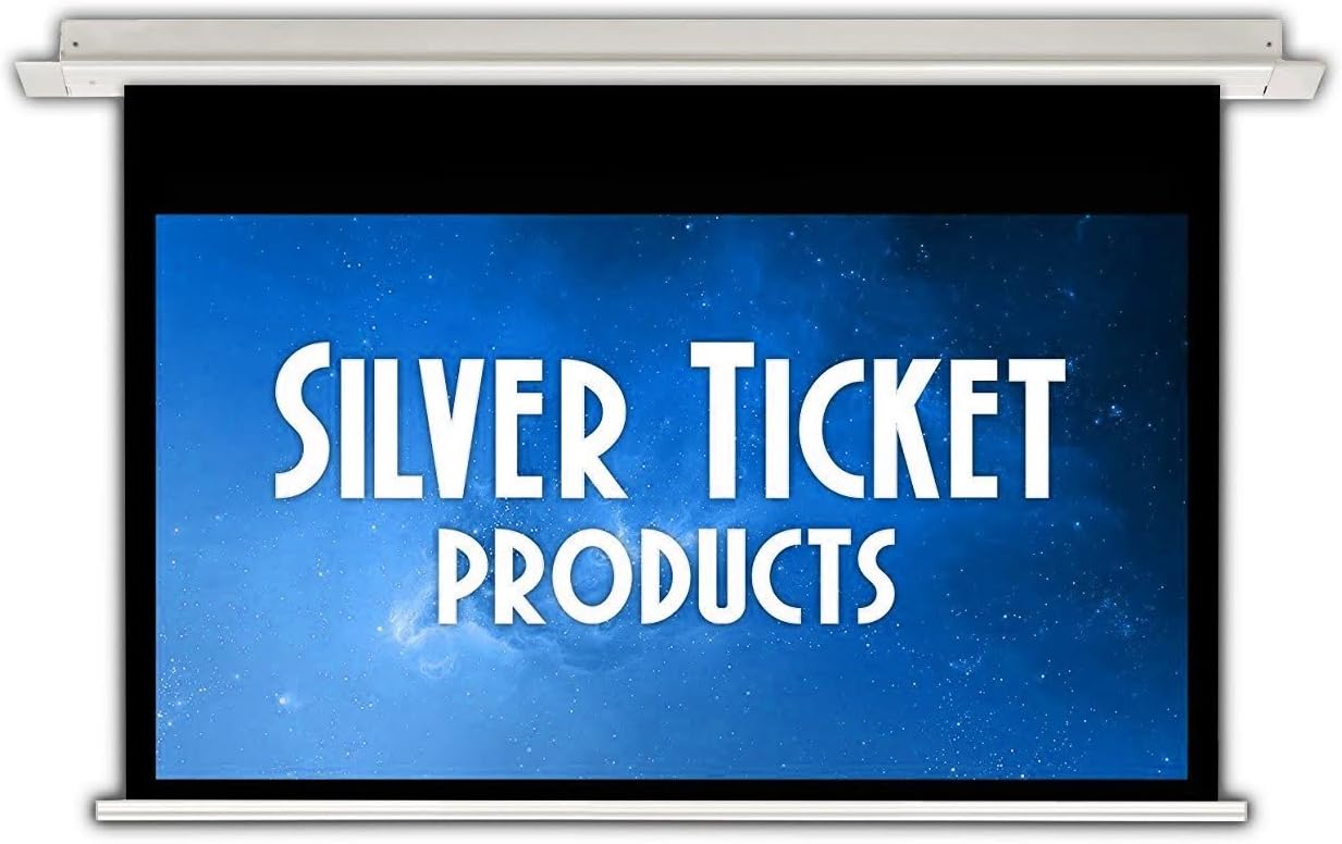 SIE-16992-G Silver Ticket 16:9 4K Ultra HD Ready HDTV In-Ceiling Electric Projector Screen (16:9, 92", Grey Material)