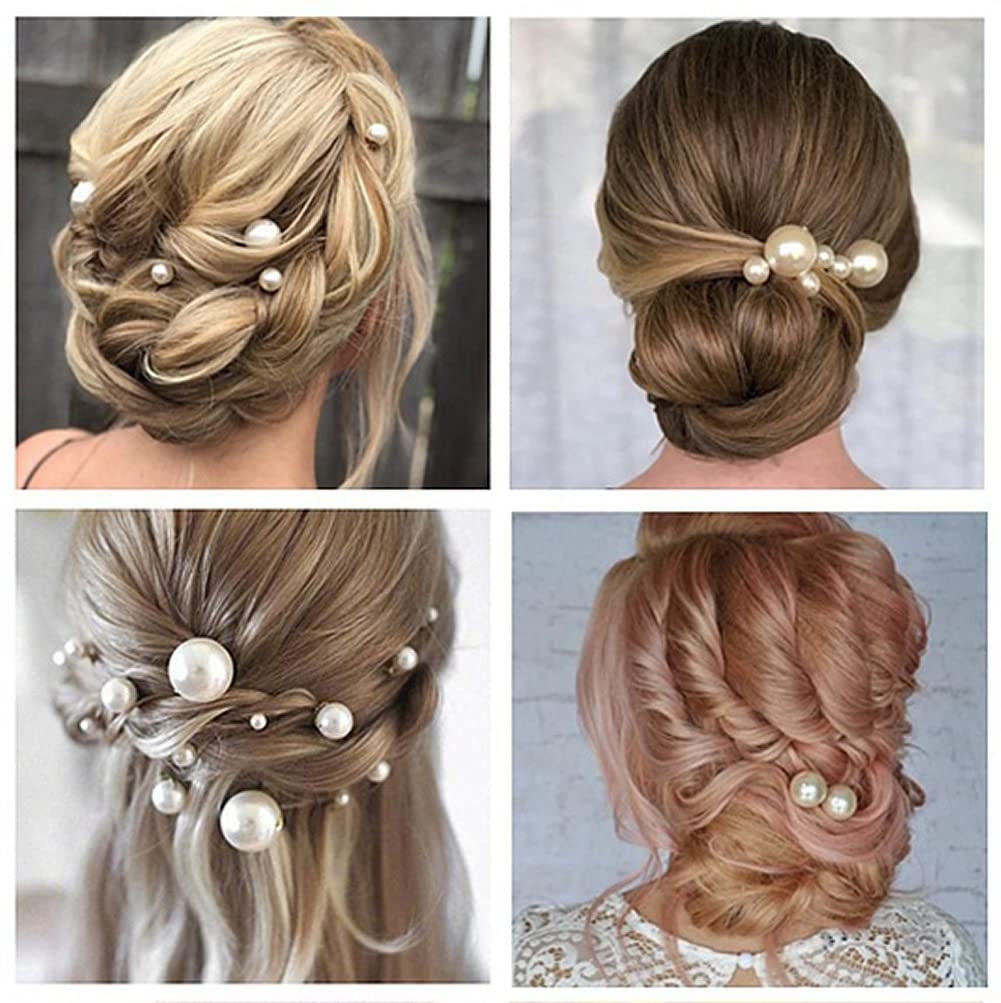 26 Pack Gold Wedding Hair Accessories Bridal Combs Pins Jewelry Headpieces Amazon.com : inSowni 26 Pack Gold Flower Pearl Wedding  main image 3