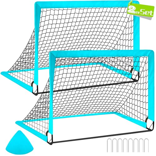 CATCHLUCK Fußballtor Kinder 2er Set, Pop Up Tore Fußball, Fussballtore...