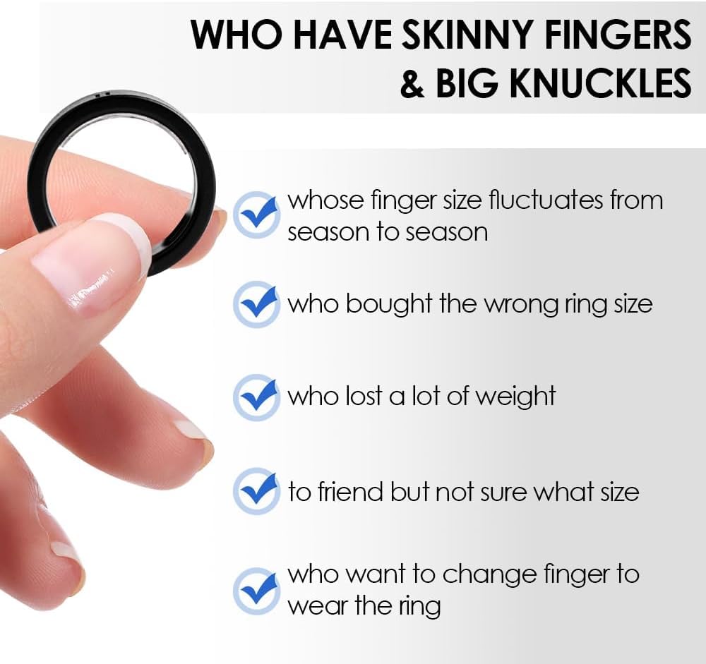 Ajustador inteligente de tamaño de anillo para Oura Ring Gen 4/3/Samsung Galaxy Ring/ULTRAHUMAN Ring AIR/RingConn 2/1, accesorios invisibles para kit de tallas de anillo suelto