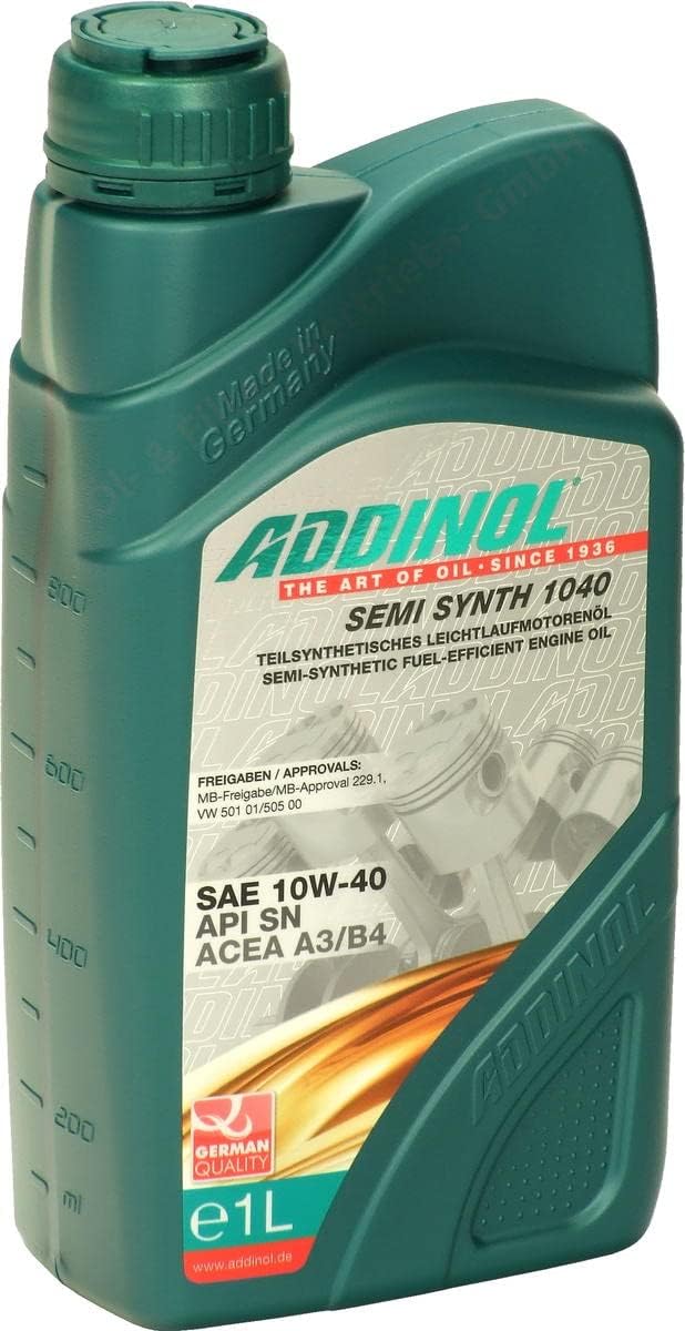 AddinolSemi Synthetic 10 W-40 A3/B4MOTORENĂ–L, 1 Litre