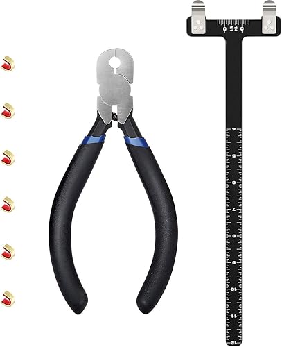 Zonon Juego de alicates de punta de lazo, con forma de T, regla cuadrada, alicates de hebilla de acoplamiento, kit de giro de arco recurvo, tiro con