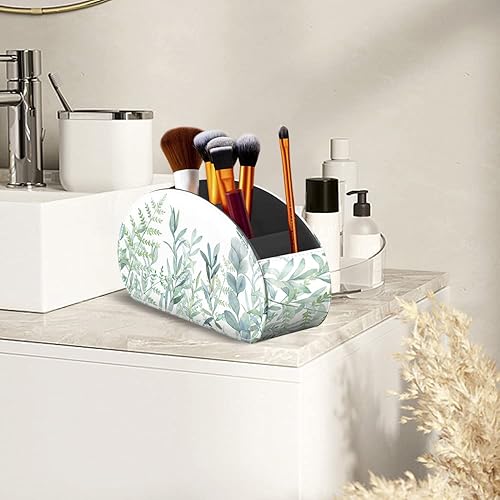 Miniatura 5 de Soporte para control remoto de TV con 5 compartimentos, organizador de almacenamiento de escritorio de mesa, soporte para brochas de maquillaje,