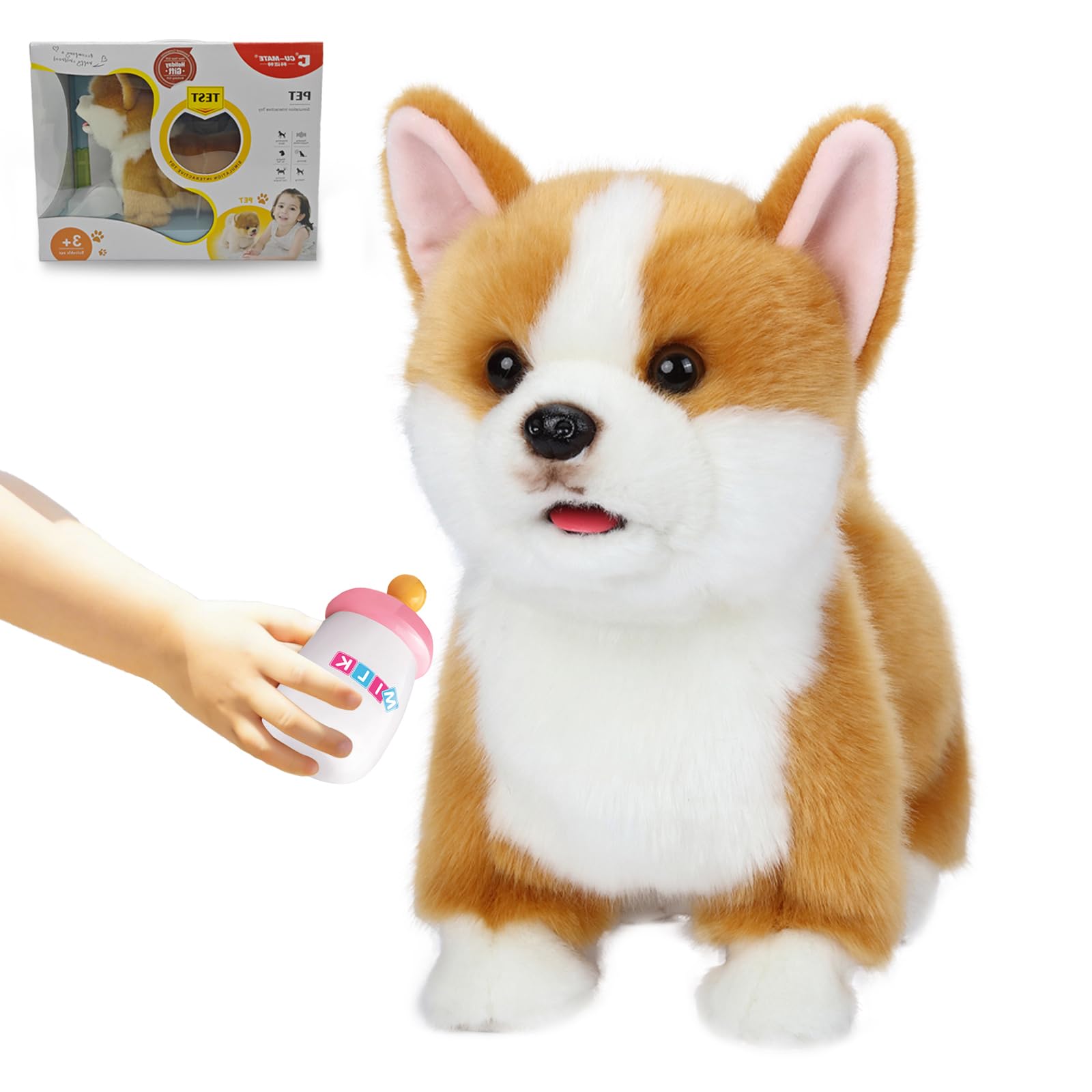 Amazon.com: CU-MATE Interactive Plush Corgi Dog, Companion Robot