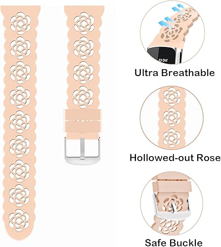 Miniatura 9 de Paquete de 3 bandas de silicona delgadas compatibles con Fitbit Inspire 3 Inspire 2 Inspire HR  Inspire para mujeres correa de repuesto deportiva de