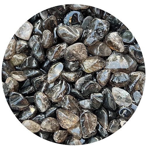 Image of GAF TREASURES 1 /2 LB Smoky Quartz Tumbled Stones, Polished Smoky Quartz Gemstone, Smoky Quartz Healing Crystals (Smoky Quartz)