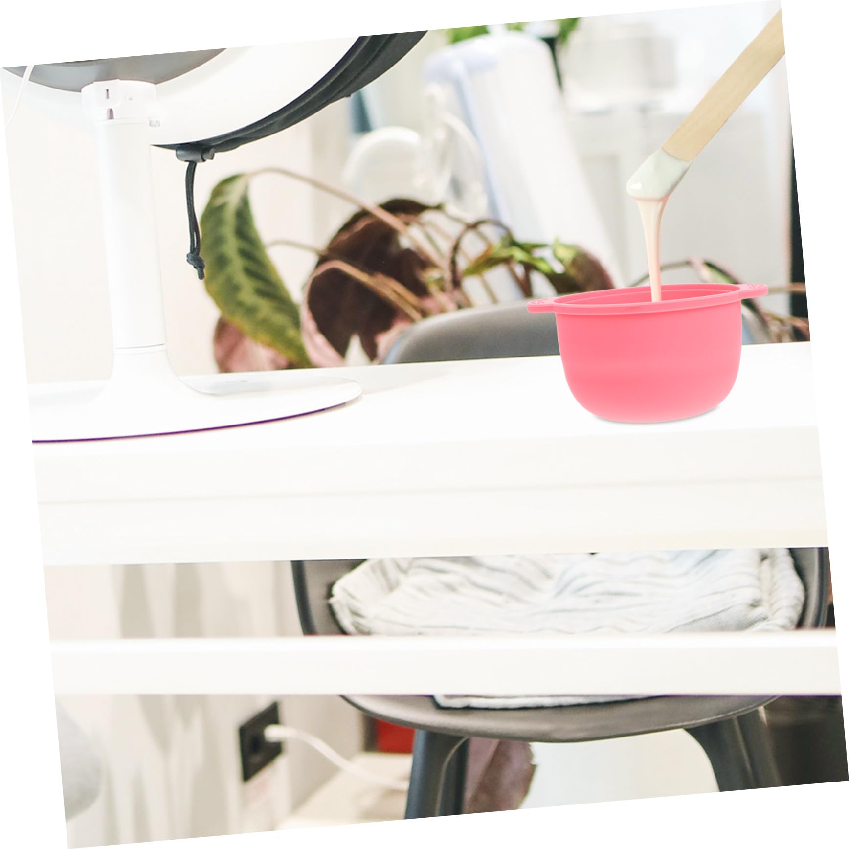 NUOBESTY 5pezzi Ciotola Per Sciogliere Cera Silicone Per Depilazione Accessorio Pratico e Sicuro Rosa Capacità Facile Da Pulire e Maneggiare Senza Scottature