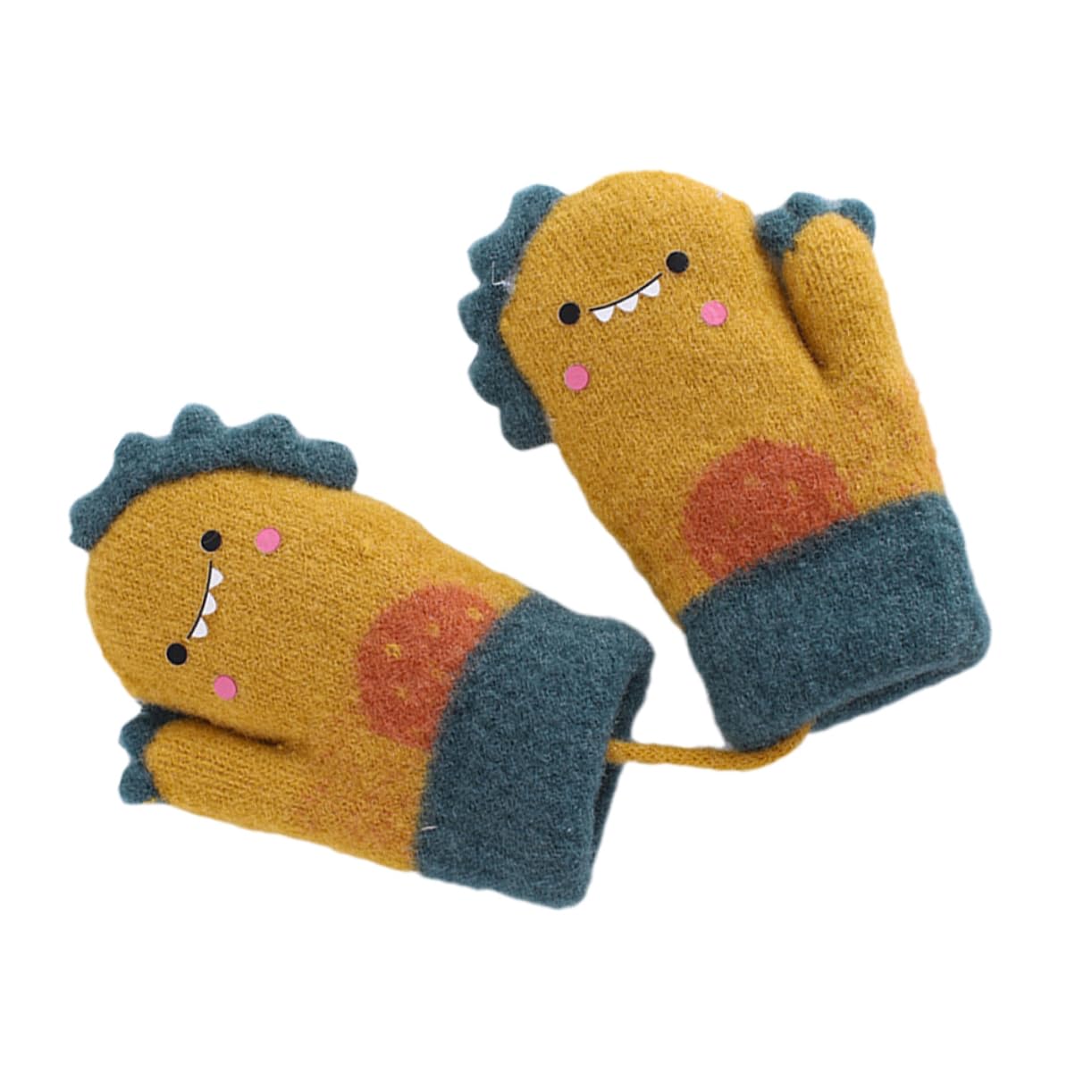 TOVINANNA Warmest Boys and Girls's Winter Gloves Adorable Dinosaur Design Boys and Girls Mittens for 8-14 Months
