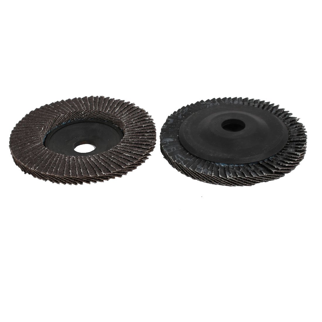Aexit 100mmx16mm 60 Abrasives Grit Abrasive Flap Sanding Discs Buffing Wheel 2pcs Model:17as475qo464