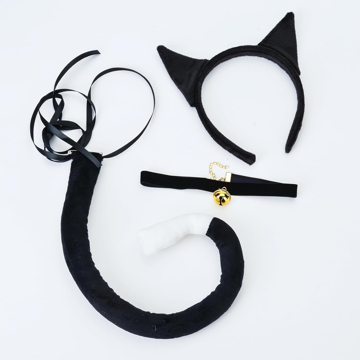 Cat Ears Headband and Tail Set for Cosplay, Book Day Dress Up, Halloween Party, Blue - Image 5