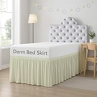 Vista 8 de Cottingon Falda de cama para dormitorio, 100% microfibra, gris oscuro, individual XL, caída de 30 pulgadas