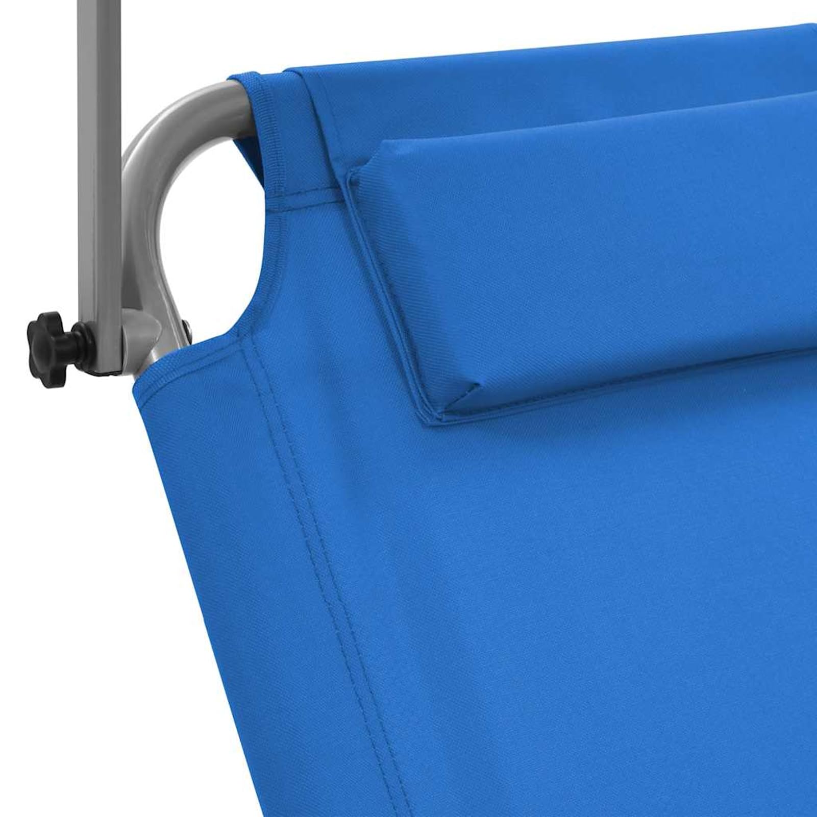 Anself Klappbare Sonnenliege - Strandliege mit verstellbarem Dach, gepolstert, blau, leichtgewichtig 44322