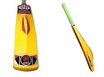 Full Size Durable Plastic Cricket Bat for Kids & Adult for Beach & Backyard- Yellow Color