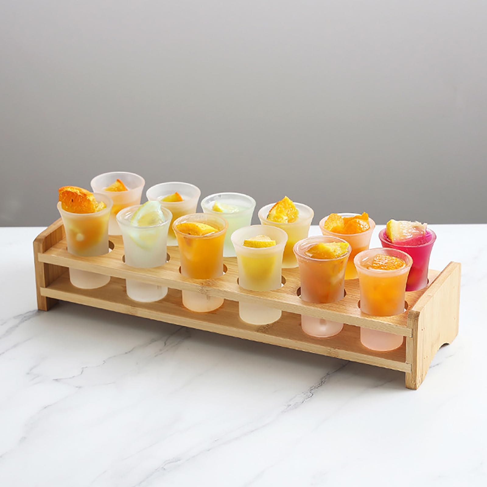 Ensemble de verres à shot avec plateau de service, verres à base épaisse pour la maison, le bar et les fêtes