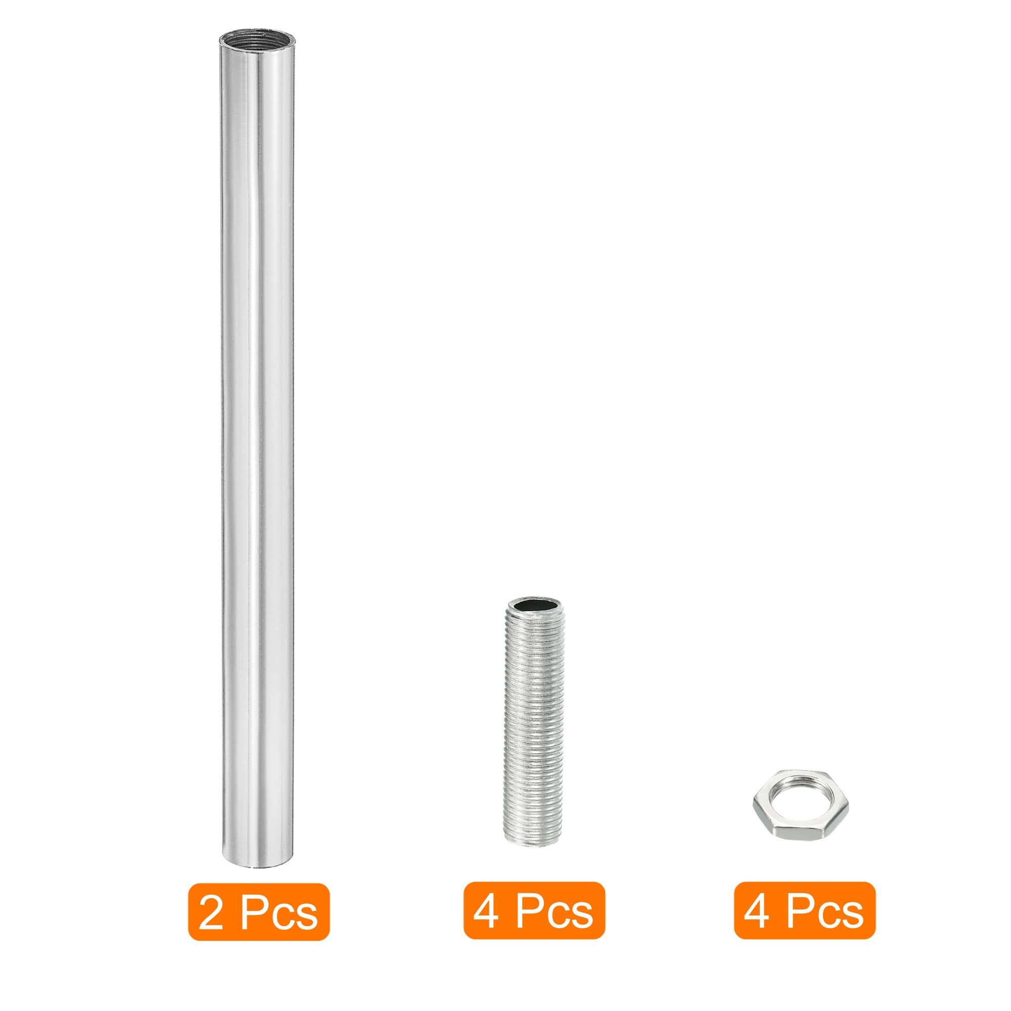 Punte Filettate Per Aste - 4 Pezzi, Alluminio, Per Diametro 2.2cm O 2.5cm, Con Dadi E Viti - Foto 6